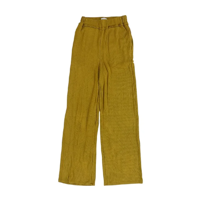 Olive Solid Pants High-Waist Jeans