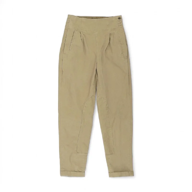 Brown Solid Pants Fashionable Work Pants