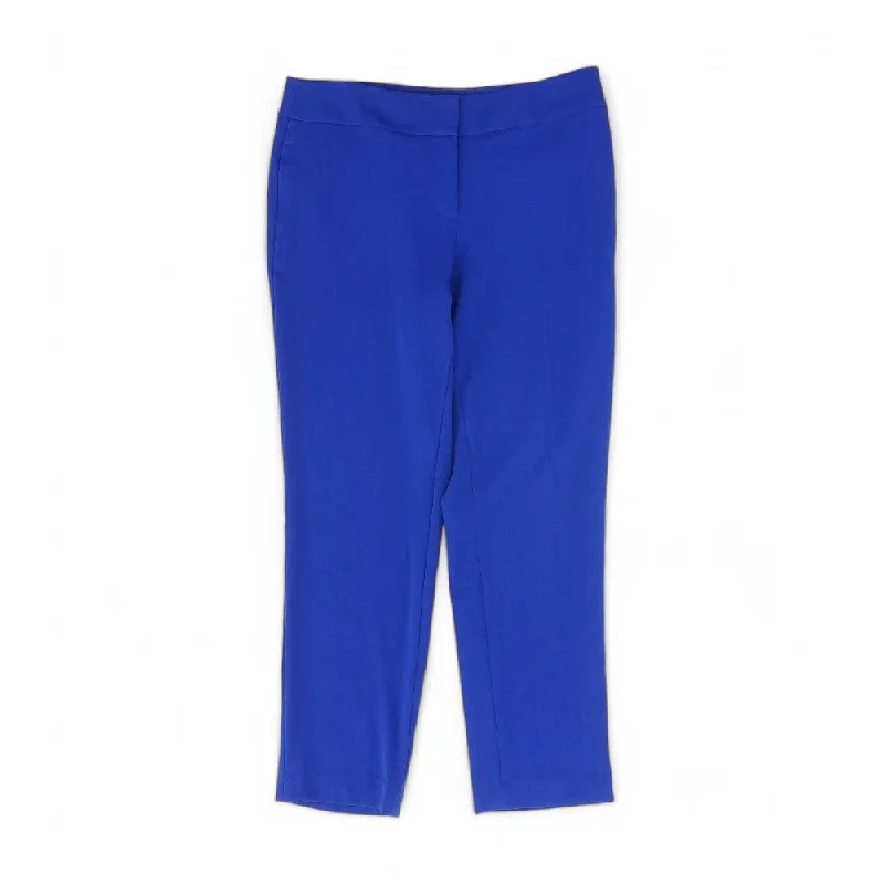 Blue Solid Dress Pants Trendy Printed Leggings
