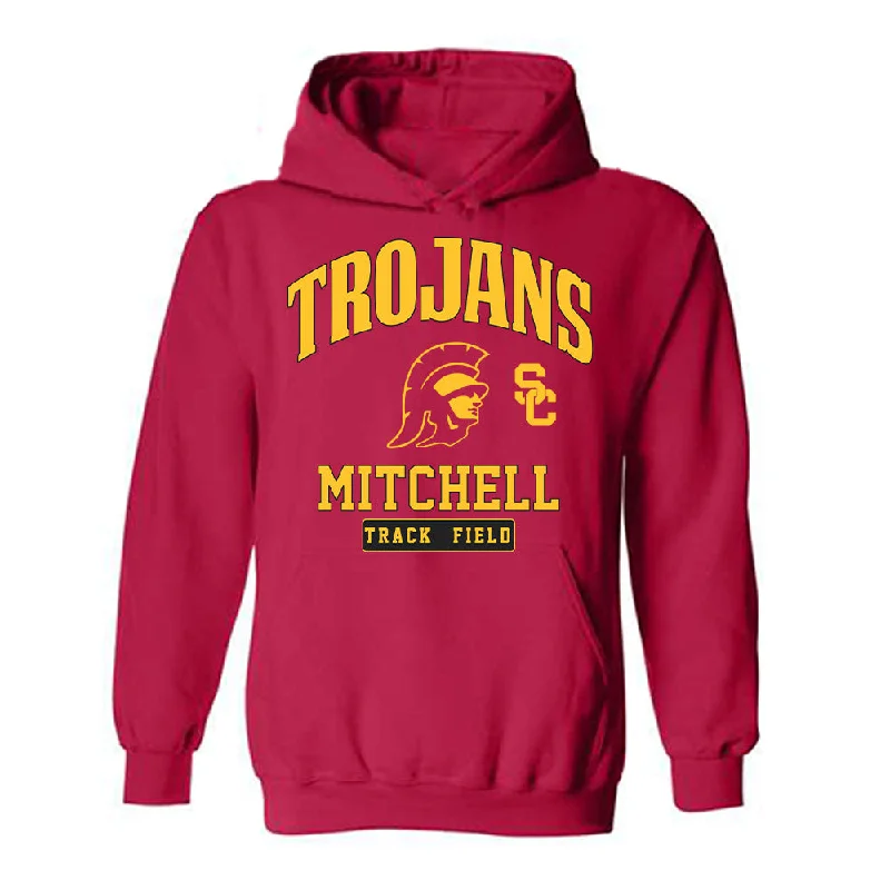USC - NCAA Women's Track & Field (Outdoor) : Matteo Mitchell - Hooded Sweatshirt Classic Fashion Shersey Hoodie with Fur Luxurious Winter