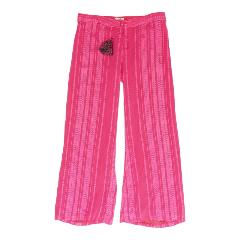 Pink Solid Pants Soft Stretch Pants