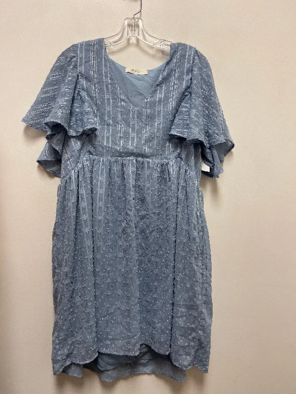 Dress Casual Short By Clothes Mentor In Blue, Size: 1x Tunics Velvet soft