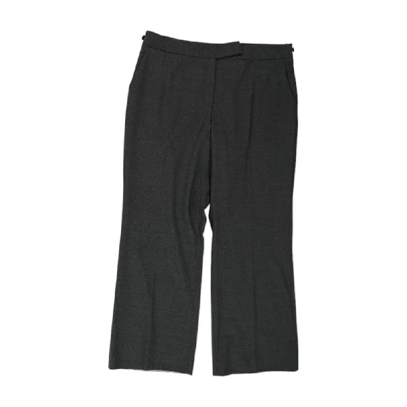 Gray Solid Dress Pants Elegant Trouser Pants
