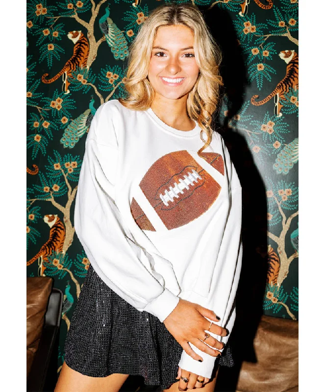 Queen of Sparkles - Football Sweatshirt Hoodie with Gradient Ombre Colorful