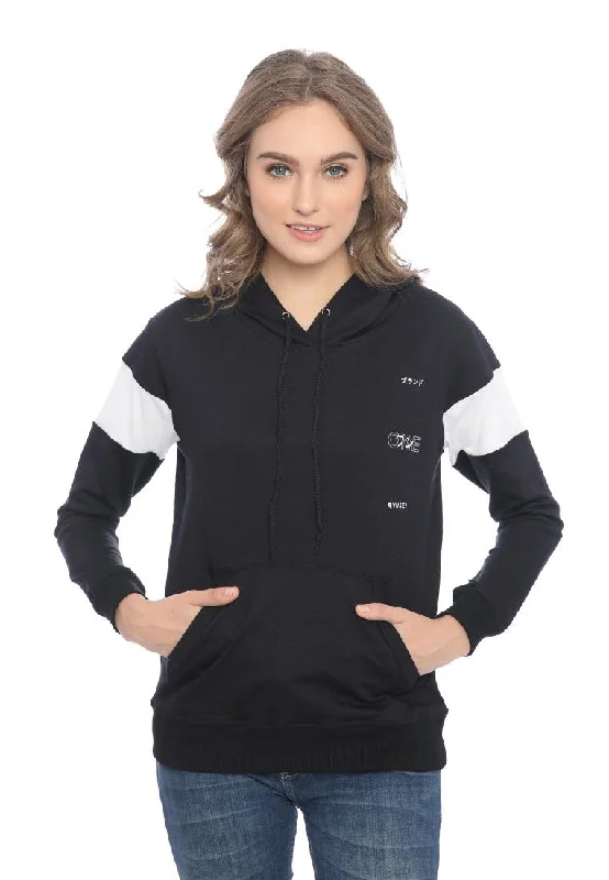 Ryusei Hoodie One CMB Black Hoodie with Color Block Contrast Stylish
