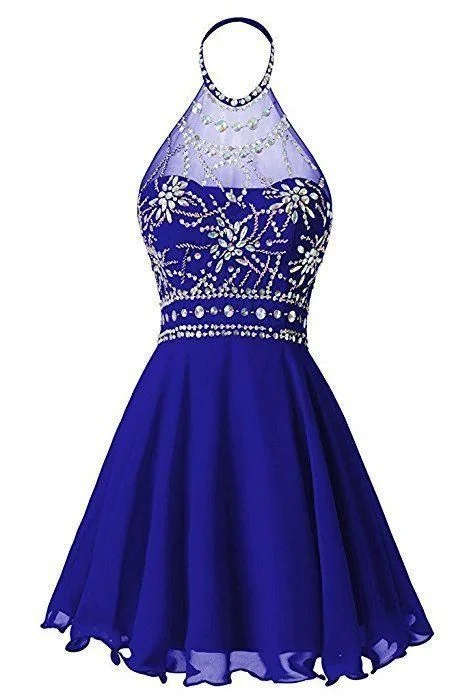 Chiffon O-Neckline Beaded Stylish Junior Party Dress, Homecoming Dress cg5631 Tunics Designer luxury