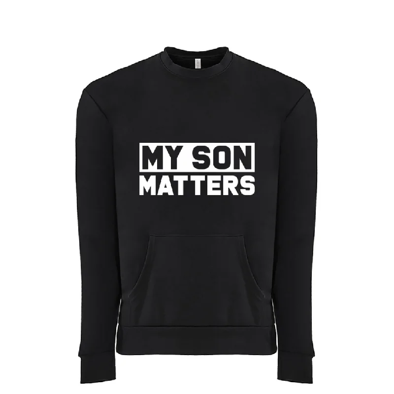 My Son Matters Front Pocket Sweatshirt (Unisex) Hoodie with Reflective Safety Nightwear