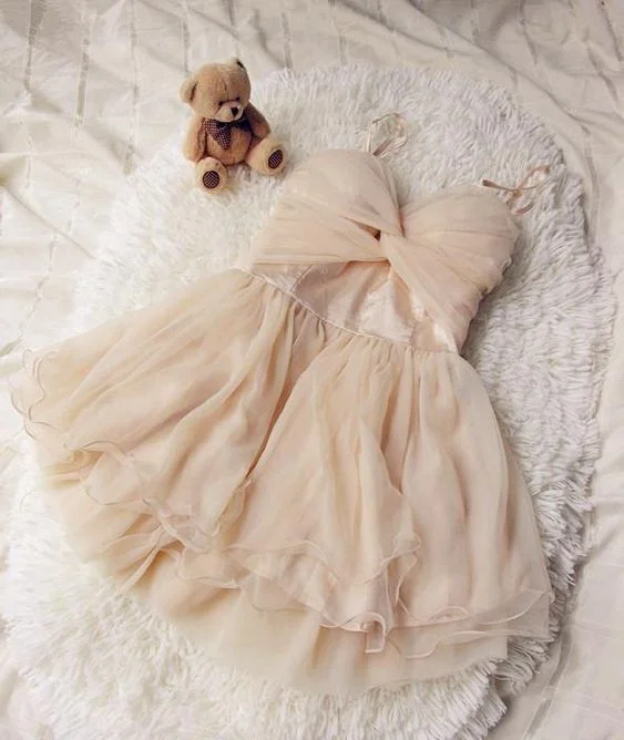 Lovely Tulle Sweetheart Mini Party Dress, Lace-Up Party Dress, Mini Formal Dress ,cute homecoming dress cg347 Tunics Leisure comfortable