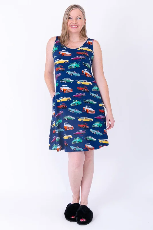 Evangeline Dress, Fun Fifties, Bamboo Crew Neckline Casual