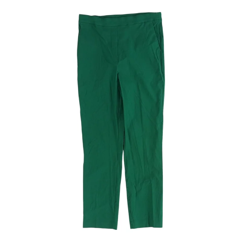 Green Solid Pants Elegant Palazzo Trousers