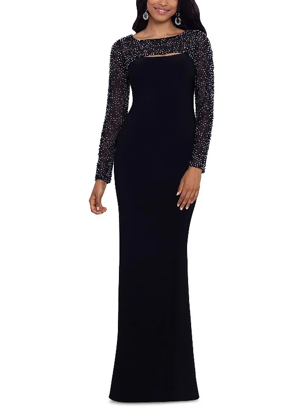 Womens Embellished Long Evening Dress Tunics Plaid country