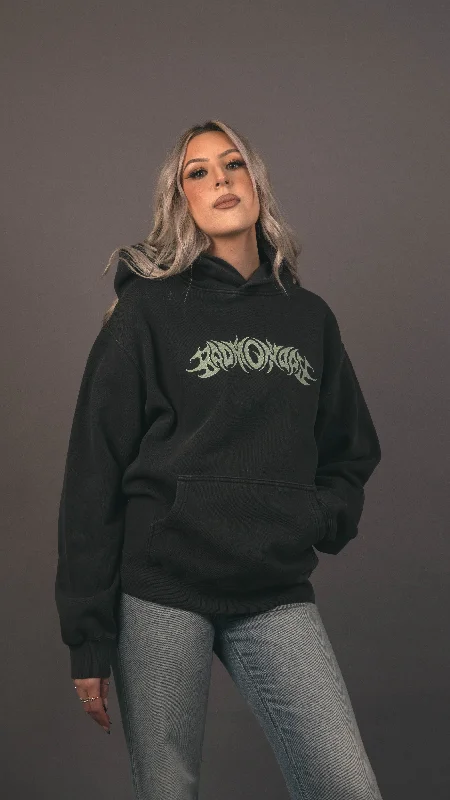 Oversized Flamin' Heart Hoodie Hoodie with Velcro Closure Adjustable Secure