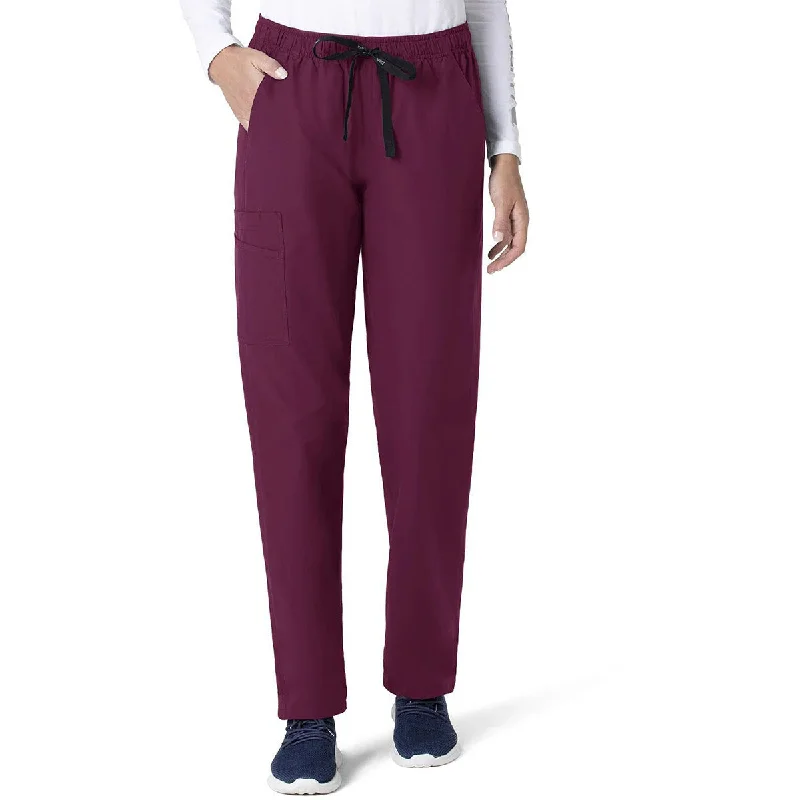 Carhartt Unisex Wine Six-Pocket Elastic Waist Pant High-Waist Trousers