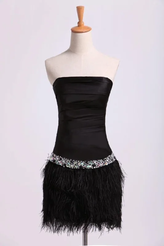 Elegant Party Dress Collection A Line Strapless Short/Mini homecoming dress cg5882 Tunics Wedding white