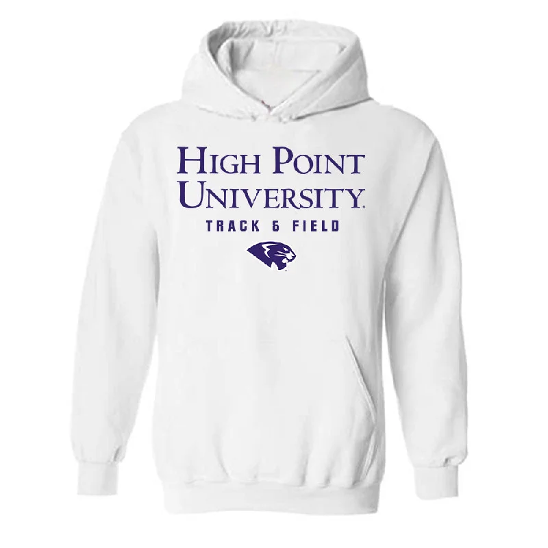 High Point - NCAA Women's Track & Field (Outdoor) : David Caivano - Hooded Sweatshirt Classic Shersey Hoodie with Camouflage Military Edgy