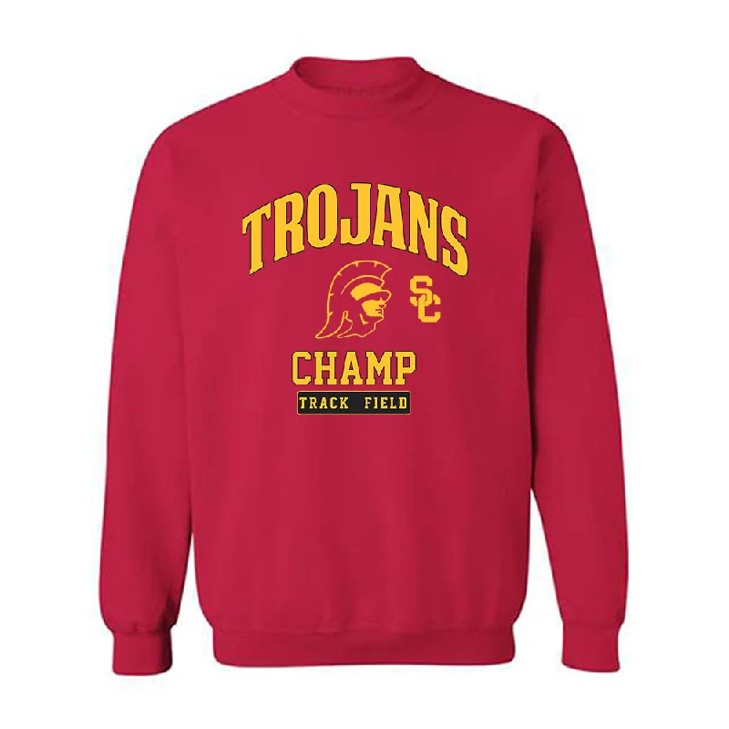 USC - NCAA Women's Track & Field (Outdoor) : Gavin Champ - Crewneck Sweatshirt Classic Fashion Shersey Hoodie with Crew Neck Simple Timeless