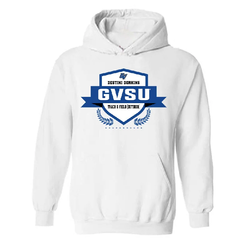 Grand Valley - NCAA Women's Track & Field (Outdoor) : Destini Dorkins - Hooded Sweatshirt Fashion Shersey Hoodie with Print Artistic Unique
