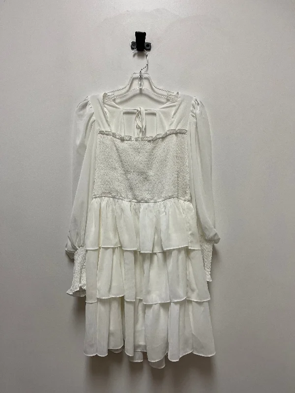 White Dress Casual Short Clothes Mentor, Size 2x Tunics Winter warm
