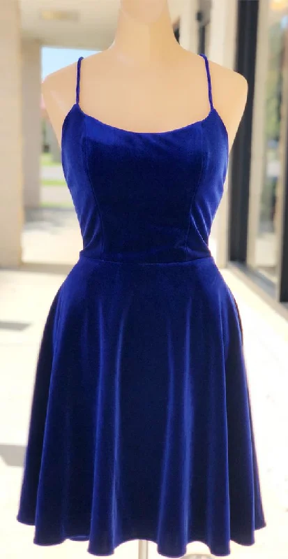 Simple Royal Blue Velvet homecoming Party Dress cg2591 Tunics Review highly