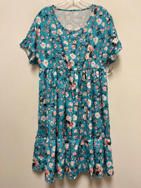 Blue Dress Casual Short Clothes Mentor, Size 1x Tunics Cozy comfortable