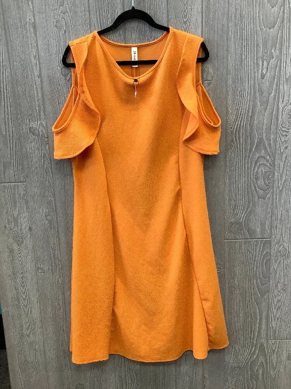 Orange Dress Casual Midi Clothes Mentor, Size 2x Tunics Corduroy durable