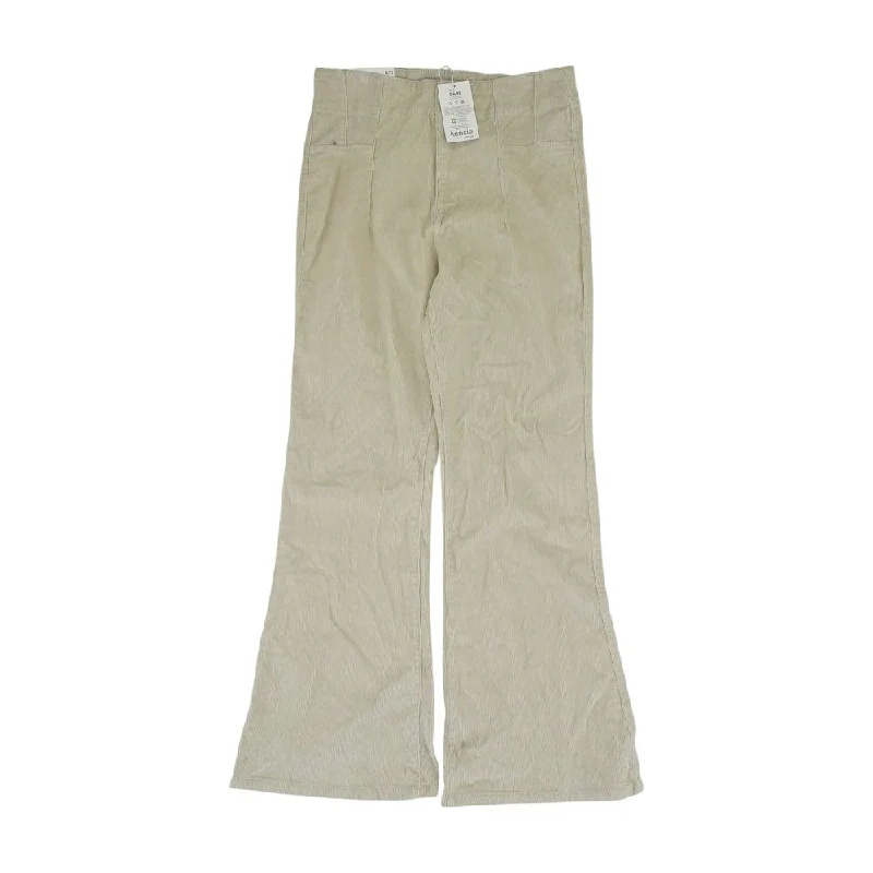 Beige Solid Chino Pants Relaxed Lounge Trousers