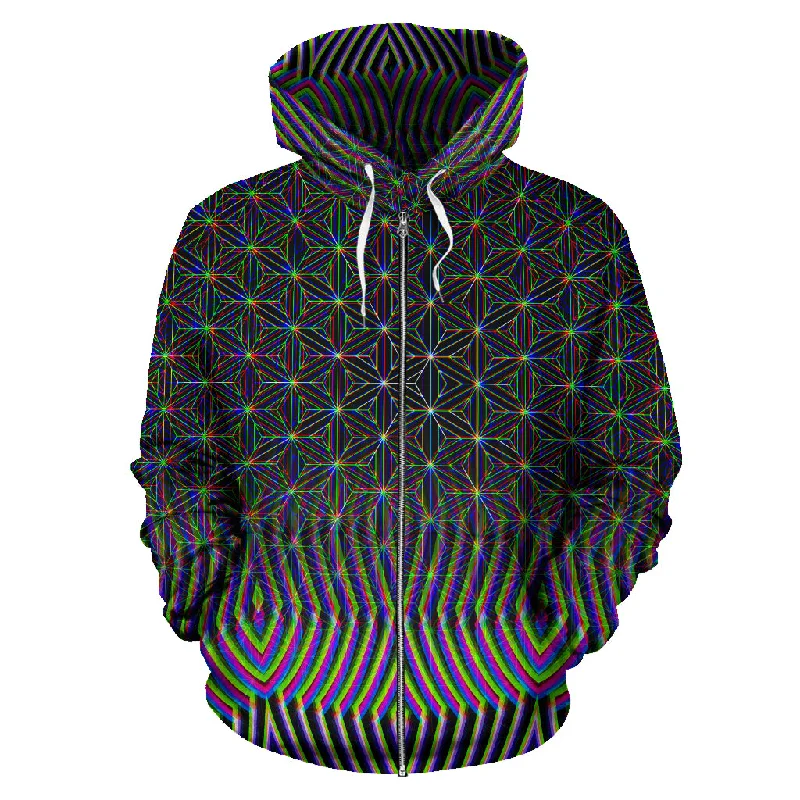 Starflow Zipper Hoodie Hoodie with Ribbed Hem Stretchable Secure