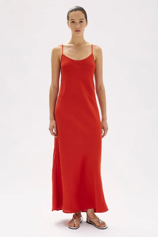 Signature Linen Silk Slip Dress Tunics Vintage classic