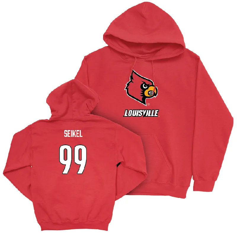 Red Women's Lacrosse Louie Hoodie  - Izzy Seikel Hoodie with Belted Waist Structured Tailored