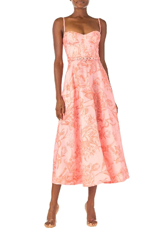 Floral Corseted A-line Dress Tunics Trendy modern