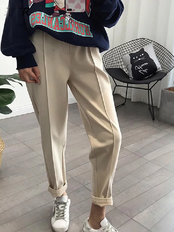 Autumn Winter Thicken Women Pencil Pants Plus Size Wool Pants Female Fashionable Track Pants