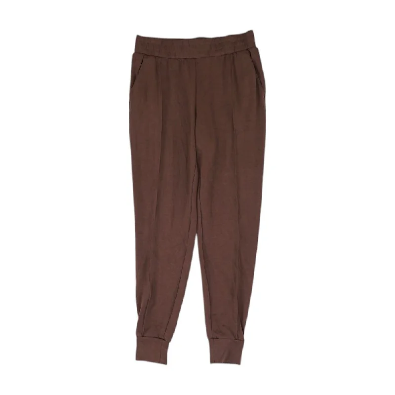 Brown Solid Joggers Pants Slim-Fit Leggings
