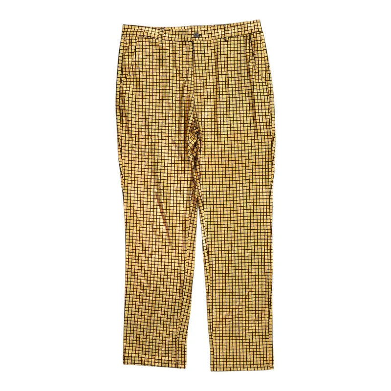Gold Check Pants Modern Bootcut Pants