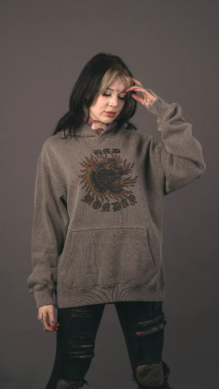 Oversized Panther Blast Hoodie / Front Print Hoodie with Magnetic Closure Innovative Modern