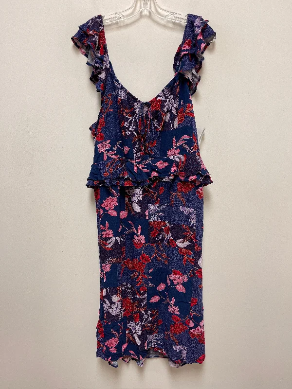 Blue & Pink Dress Casual Midi Sofia By Sofia Vergara, Size 2x Tunics Review highly