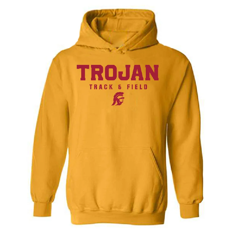 USC - NCAA Women's Track & Field (Outdoor) : Matteo Mitchell - Hooded Sweatshirt Classic Shersey Hoodie with Print Artistic Unique