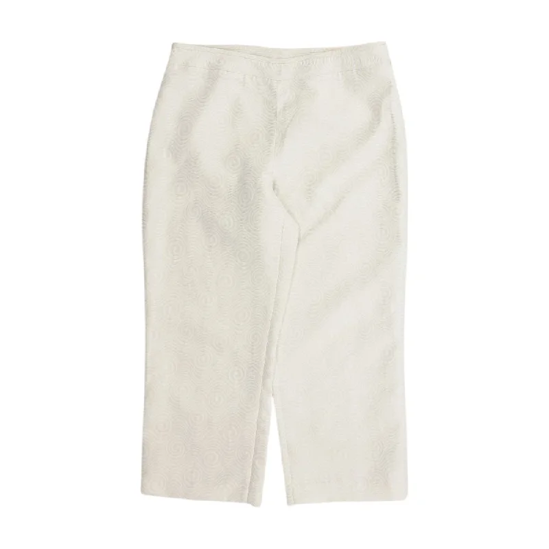 Ivory Graphic Pants Elegant High-Waist Pants