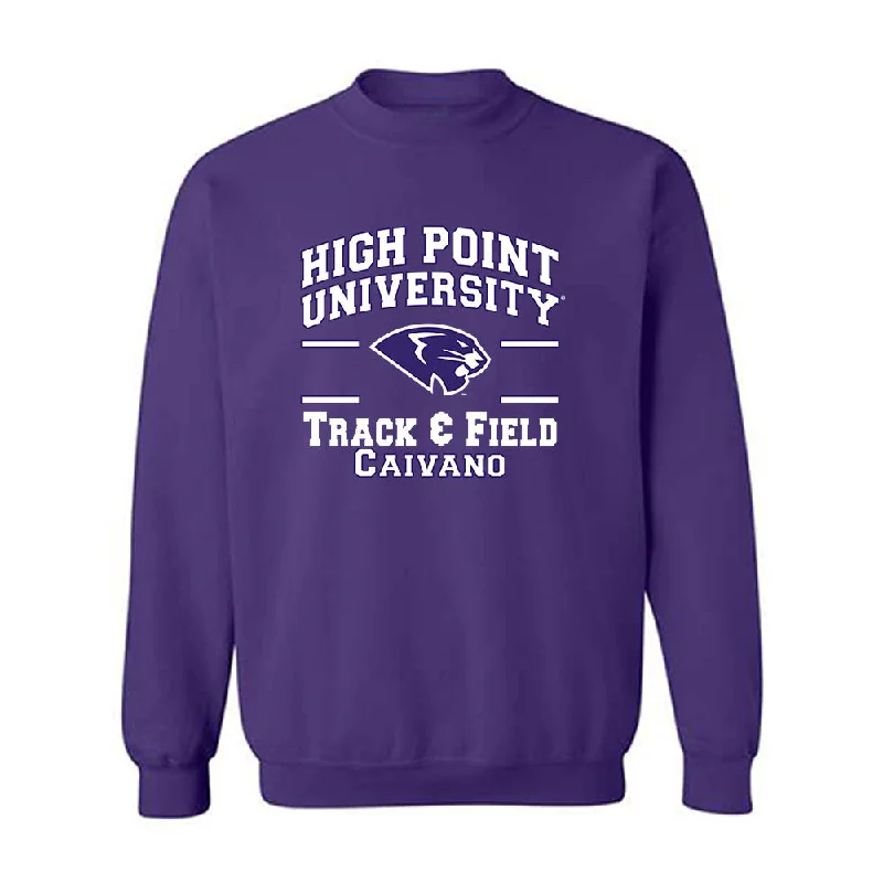 High Point - NCAA Women's Track & Field (Outdoor) : David Caivano - Crewneck Sweatshirt Classic Fashion Shersey Hoodie with Oversized Fit Loose Comfortable