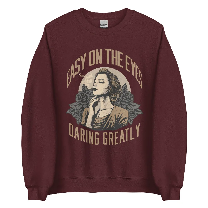 EASY Sweatshirt [MAROON] Hoodie with Slim Fit Tailored Modern