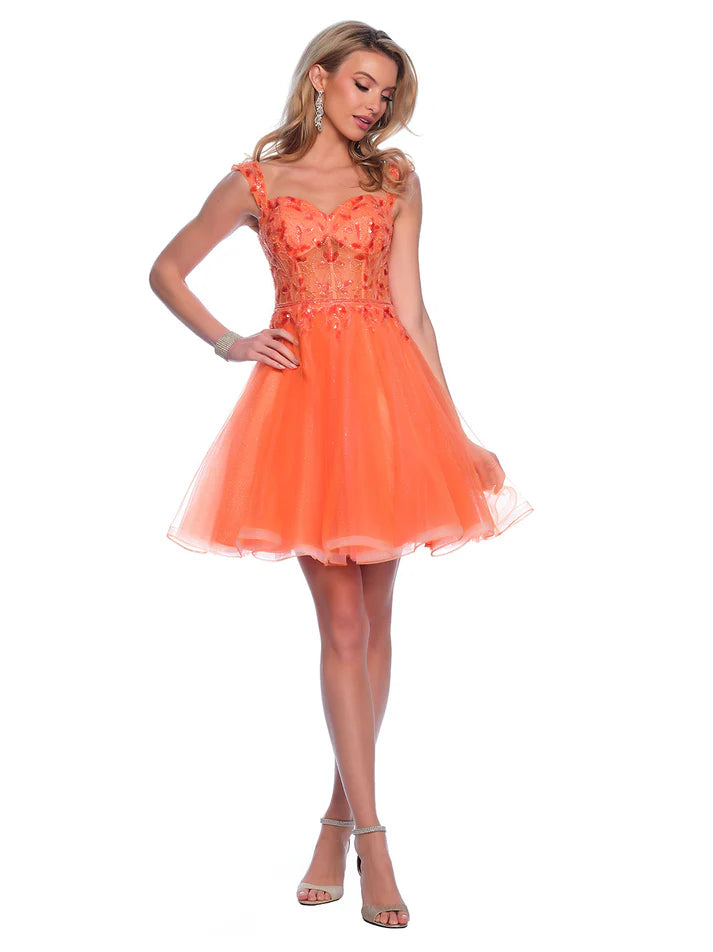 Dave & Johnny 12038 Beaded Shimmer Homecoming Dress off the shoulder A Line Gown Tunics Office stylish