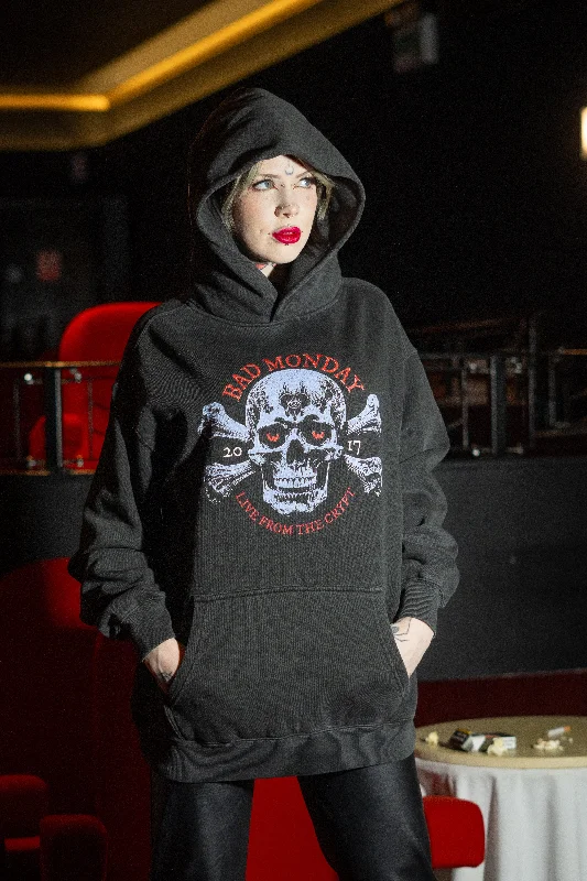 Oversized Live From The Crypt Hoodie / F&B Print Graphic Hoodie Design Print
