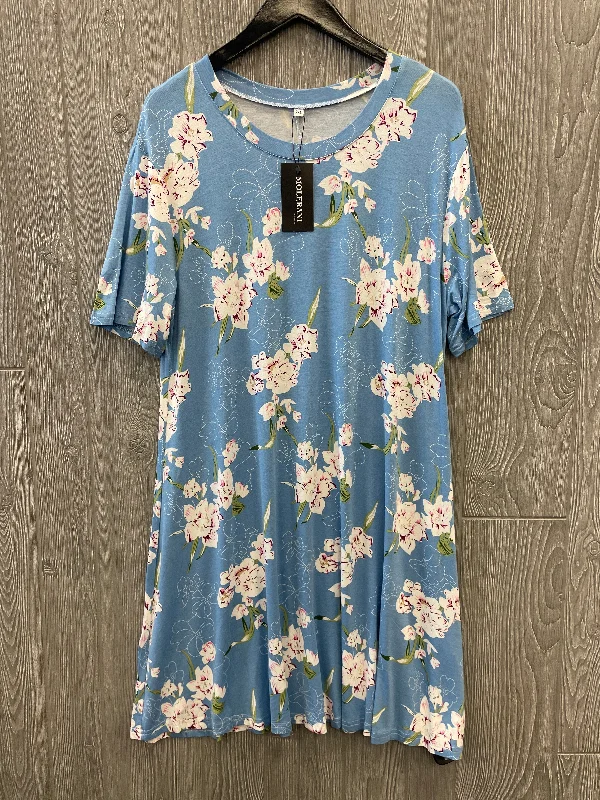 Blue Dress Casual Short Clothes Mentor, Size 2x Tunics Lace romantic