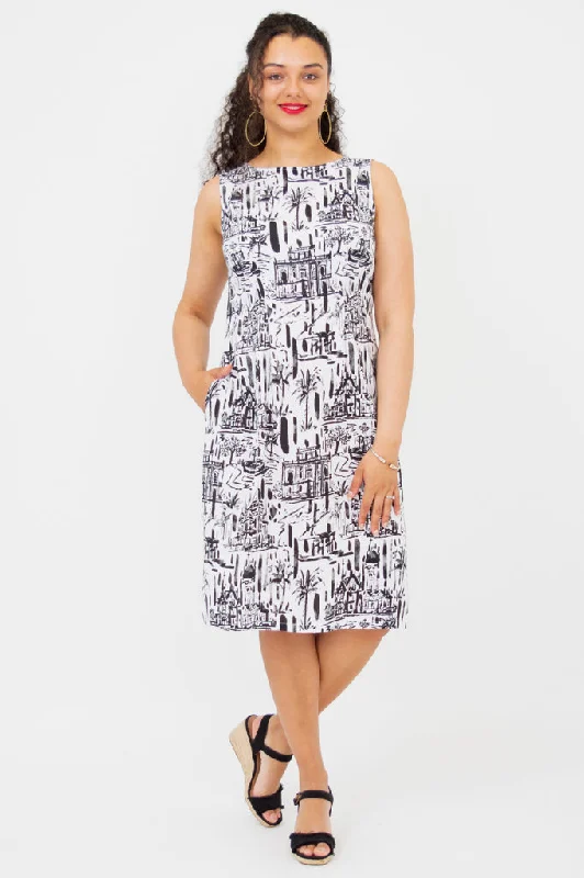 Patricia Dress, Journey, Linen Bamboo empire Waist empire