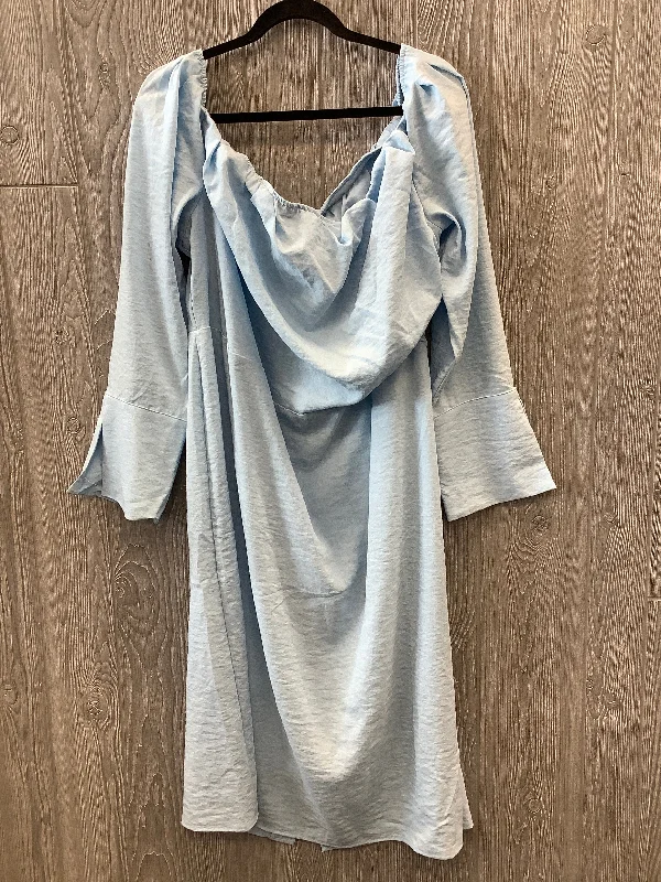 Blue Dress Casual Midi Clothes Mentor, Size 2x Halter Neckline Beach