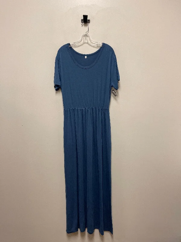 Blue Dress Casual Maxi Clothes Mentor, Size 2x Tunics Yoga stretchy