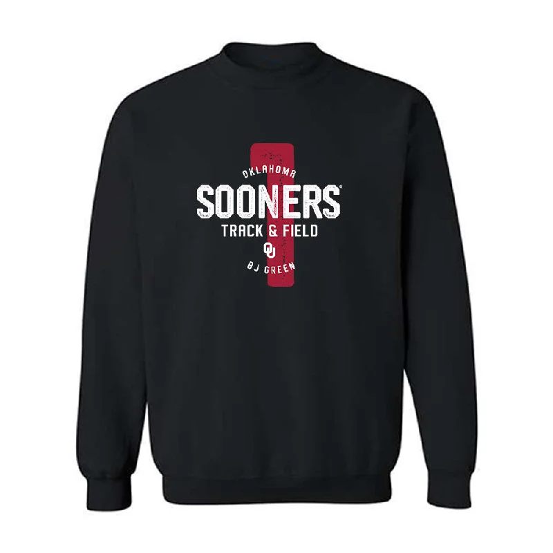 Oklahoma - NCAA Men's Track & Field (Outdoor) : Bj Green - Crewneck Sweatshirt Classic Fashion Shersey Hoodie with Double Zipper Versatile Adjustable