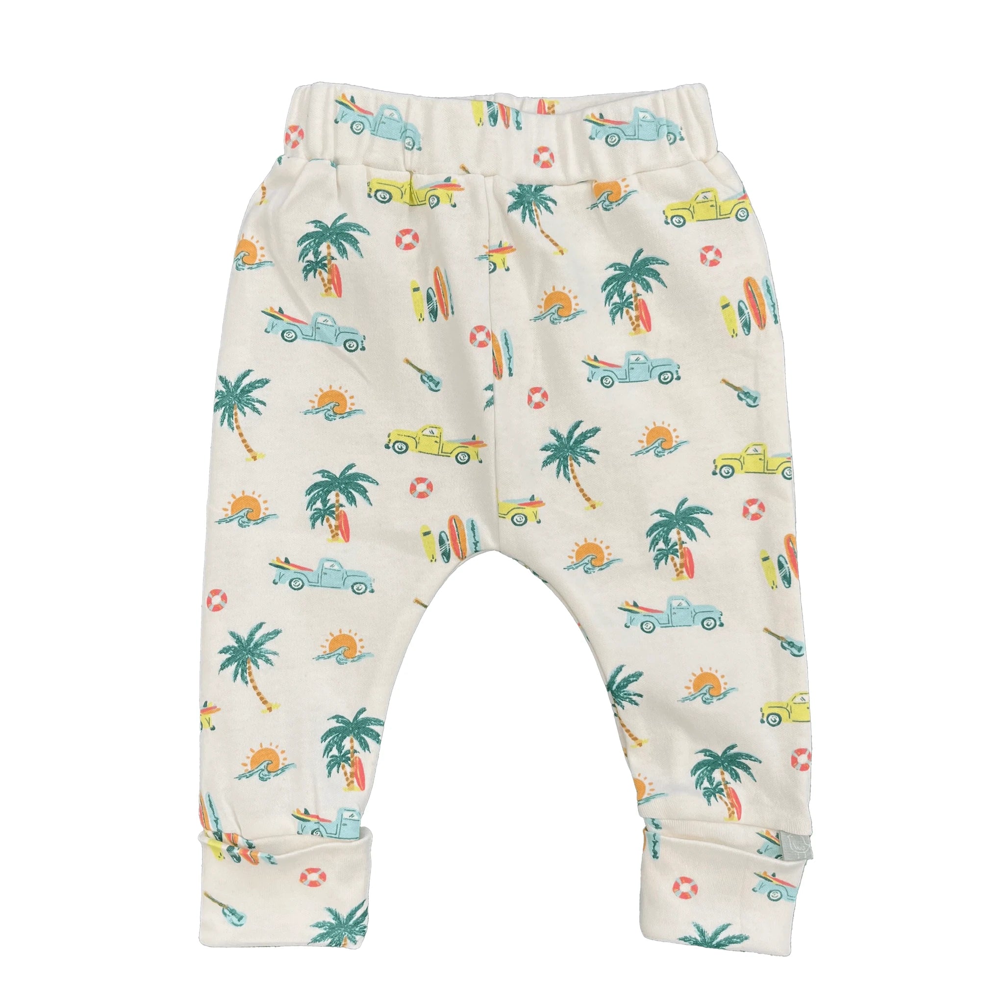 Finn + Emma Cuffed Pants - Beach Vibes Soft Stretch Pants