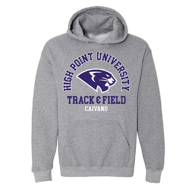 High Point - NCAA Women's Track & Field (Outdoor) : David Caivano - Hooded Sweatshirt Classic Fashion Shersey Hoodie with Neon Bright Vibrant
