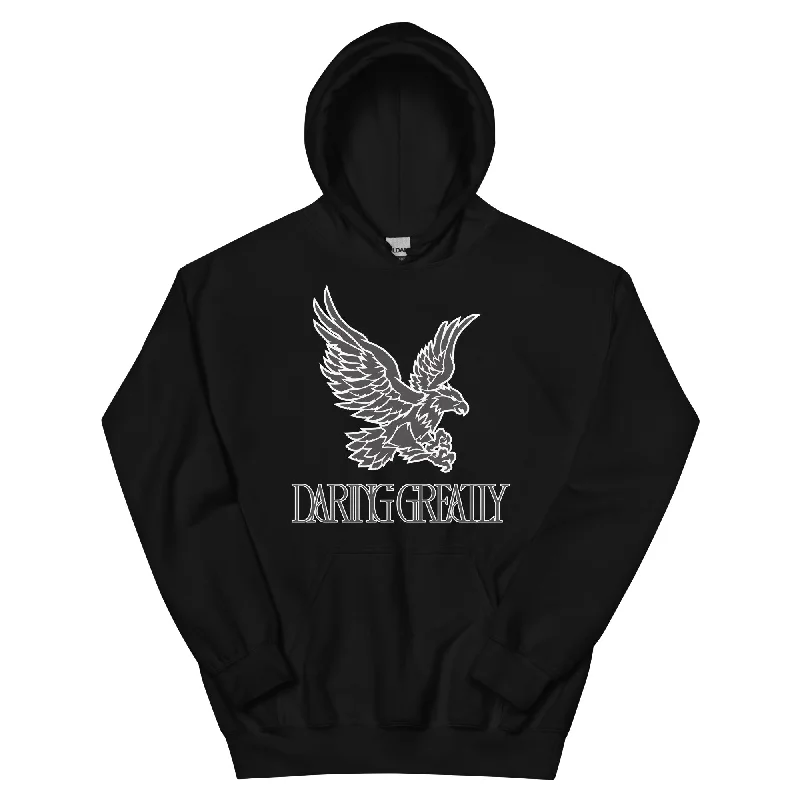 EAGLE Unisex Hoodie [BLACK] Hoodie with Oversized Fit Loose Comfortable
