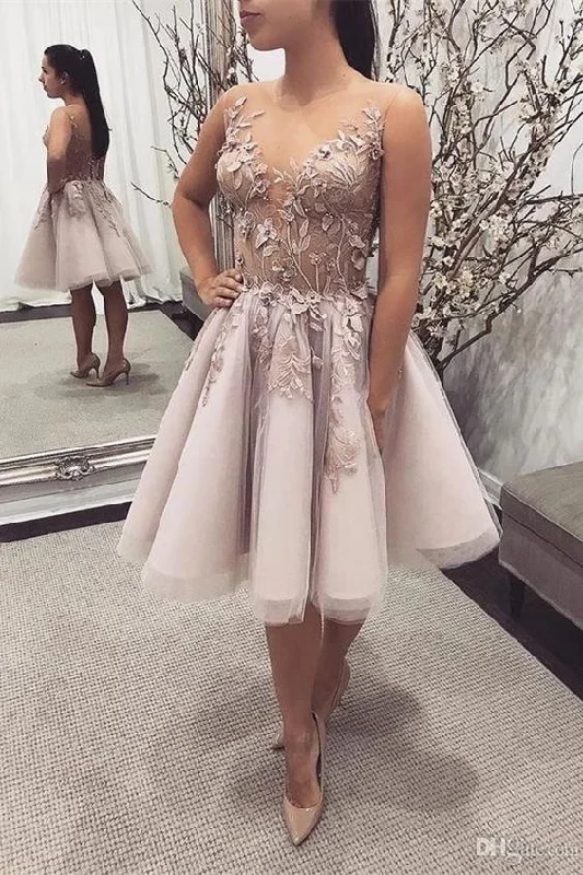 Unique Beautiful Short A-line Homecoming Dresses Party Dresses cg3070 Halter Neckline Beach